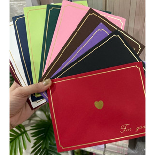 (En10) ซองจดหมายหัวใจกรอบทอง ซองการ์ด ซองใส่แบงค์ ซองงานแต่ง…