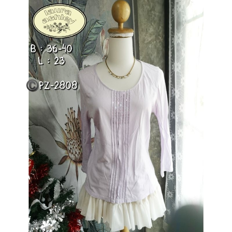 PZ-2807 เสื้อยืดสีม่วงอ่อนพาสเทล​ Luara​ ashlay​