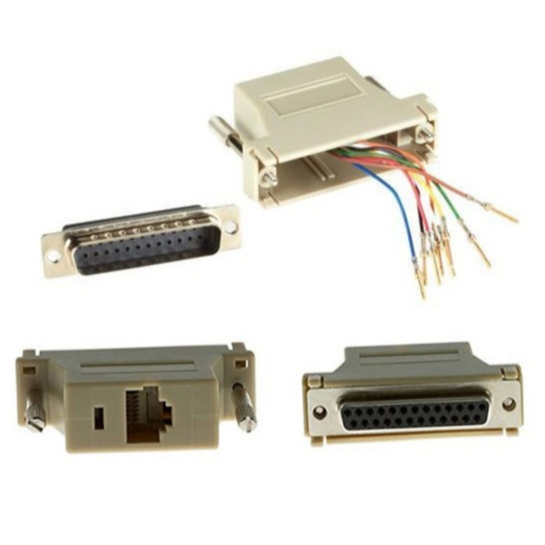 หัวประกอบ DB25  to RJ45 Adapter หัวพาราเรียล ไป หัวแลนตัวเมีย – โปรปัง