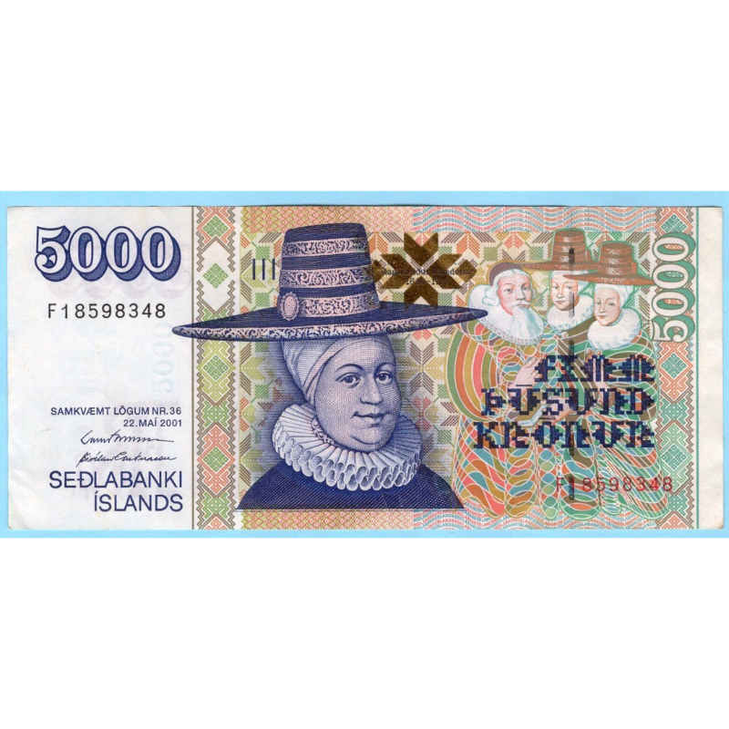 Iceland 5000 Krónu 2001
