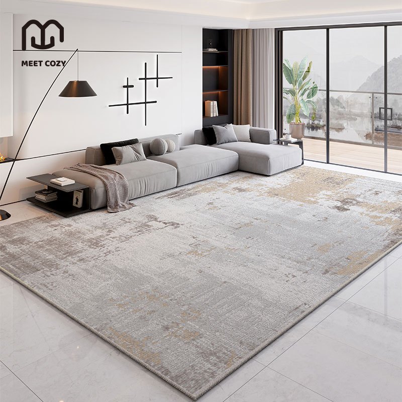 MEET COZY พรมแคชเมียร์เลียนแบบ ขนนิ่ม พรมปูพื้นห้อง carpet living room #1 DB-Grey#2 - รูปที่ 2