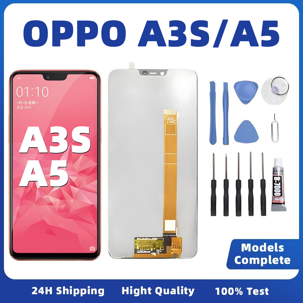 【จัดส่งรวดเร็วมากภายใน 12 ชั่วโมง】หน้าจอ oppo A3s/A5,1803/A1853, RealmeC1จอ+ทัชจอชุด A3S/A5,ใช้ได้ทุกเวอร์ชั่น