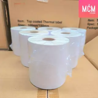 MCM Pack ลาเบล 100x150x350 แผ่น (ยกลัง 24ม้วน/ลัง) สติกเกอร์พิมพ์ใบปะหน้าพัสดุ Direct Thermal Label