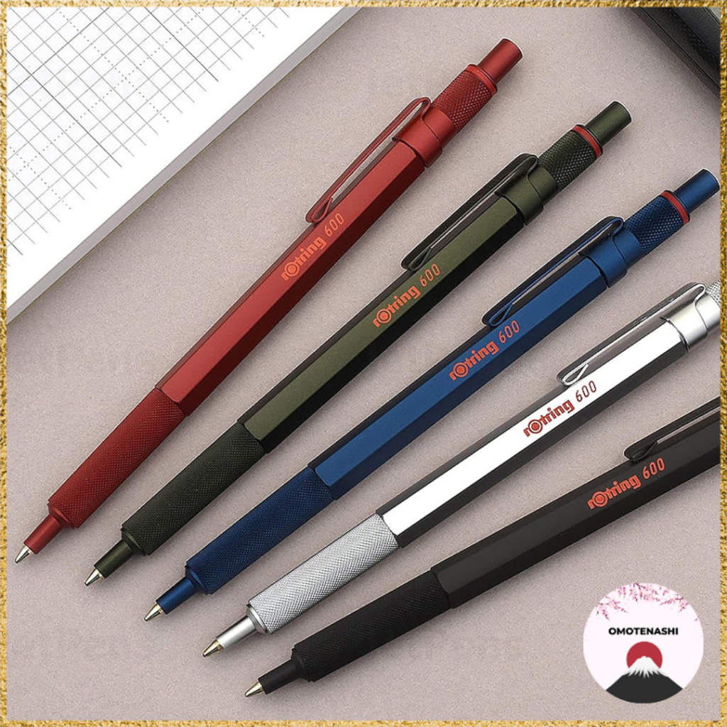 Rotring Ballpoint pen Oil-based 600 Iron Blue Madder Red Camouflage Green Black Silver