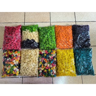 ข้าวแต๋นน้ำแตงโม(ถูกสุดพร้อมส่งทุกวัน) แผ่นเล็ก 2 cm 950-1000ชิ้น