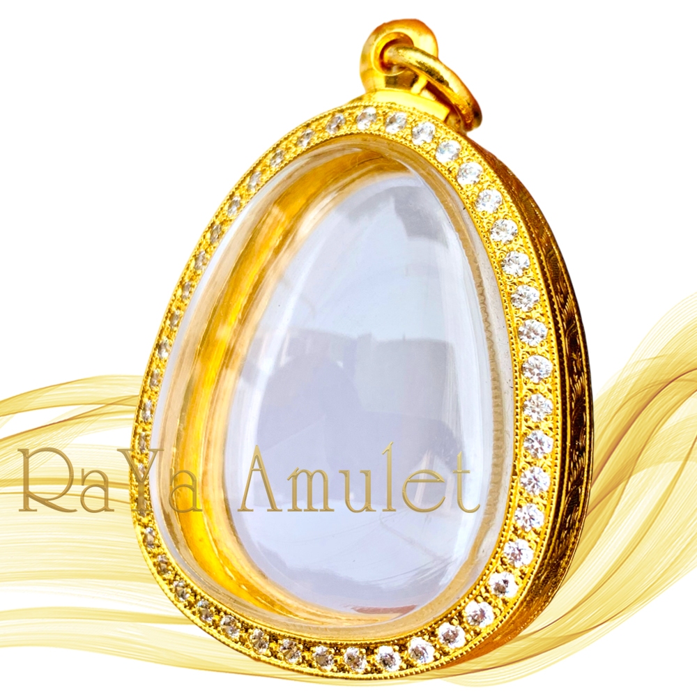 กรอบพระสำเร็จรูป งานเพชรจิวเวอรี่ทองอิตาลี ทรงปิดตากลาง (ขนาดหน้ากระจก 2.7x3.4 cm.) รหัส 8910 - รูปที่ 3