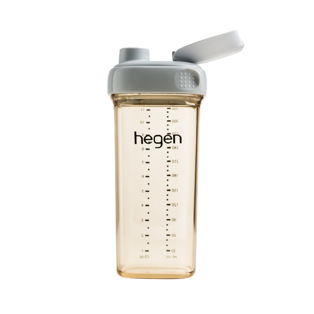 Hegen PCTO ขวดดื่มน้ำ ขนาด 11 ออนซ์ / 330 มล. ฝาสีเทา ไม่มีหลอด Drinking Bottle Grey V2