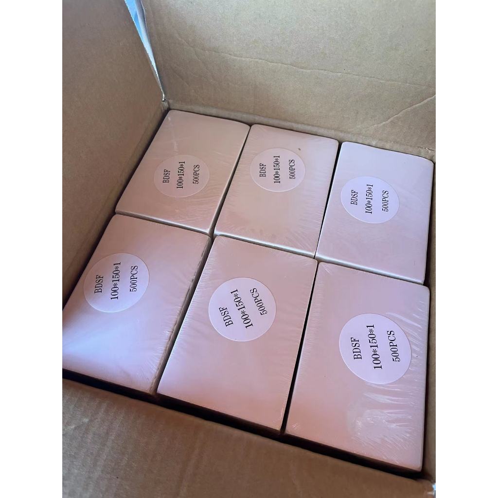 ยกลัง 12พับ!! กระดาษสติ๊กเกอร์ความร้อน 100x150มม แบบพับ 500แผ่น ลาเบล ใบปะหน้าพัสุด ไม่ต้องใช้หมึก