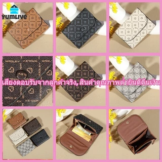 【ส่งจากกทม|พร้อมสต็อก】 กระเป๋าสตางค์ใบสั้น หนัง Pu พกพาสะดวก ขนาดเล็กแบบพกพา พร้อมช่องใส่บัตร สีสดใส แฟชั่นสําหรับสตรี