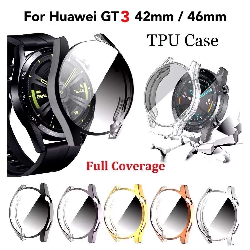 เคส Huawei watch GT3 42 mm / 46 mm TPU  นิ่มครอบเต็มหน้าปัดสวยงามมีหลายสี