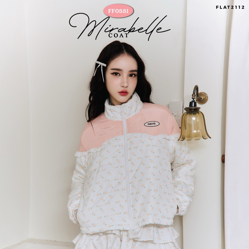 FLAT2112 FF0881 : MIRABELLE COAT เสื้อโค้ทกันหนาว บุฟองน้ำ ซิปหน้า