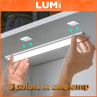 LUMi ไฟตู้เสื้อผ้าLED แสงเซ็นเซอร์อัจฉริยะ TYPE-Cชาร์จได้ 3สี เซนเซอร์ตู้เสื้อผ้า โคมไฟติดผนังห้องครัว ห้องนอน20/30/60ซม