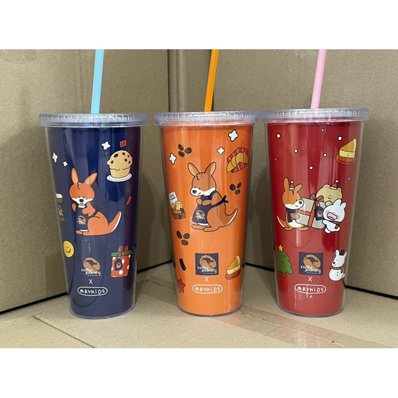 แก้วดับเบิ้ลวอล ของพรีเมียม coffee journey x MAYKIDS 22 ออนซ์