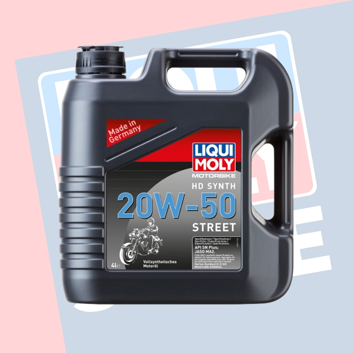 น้ำมันเครื่องมอเตอร์ไซค์ HD SYNTH 20W-50 STREET 4L.