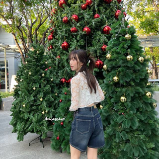 Acasey กางเกงยีนส์ผู้หญิง ขาสั้น รุ่น Puffy Short Jeans S-42