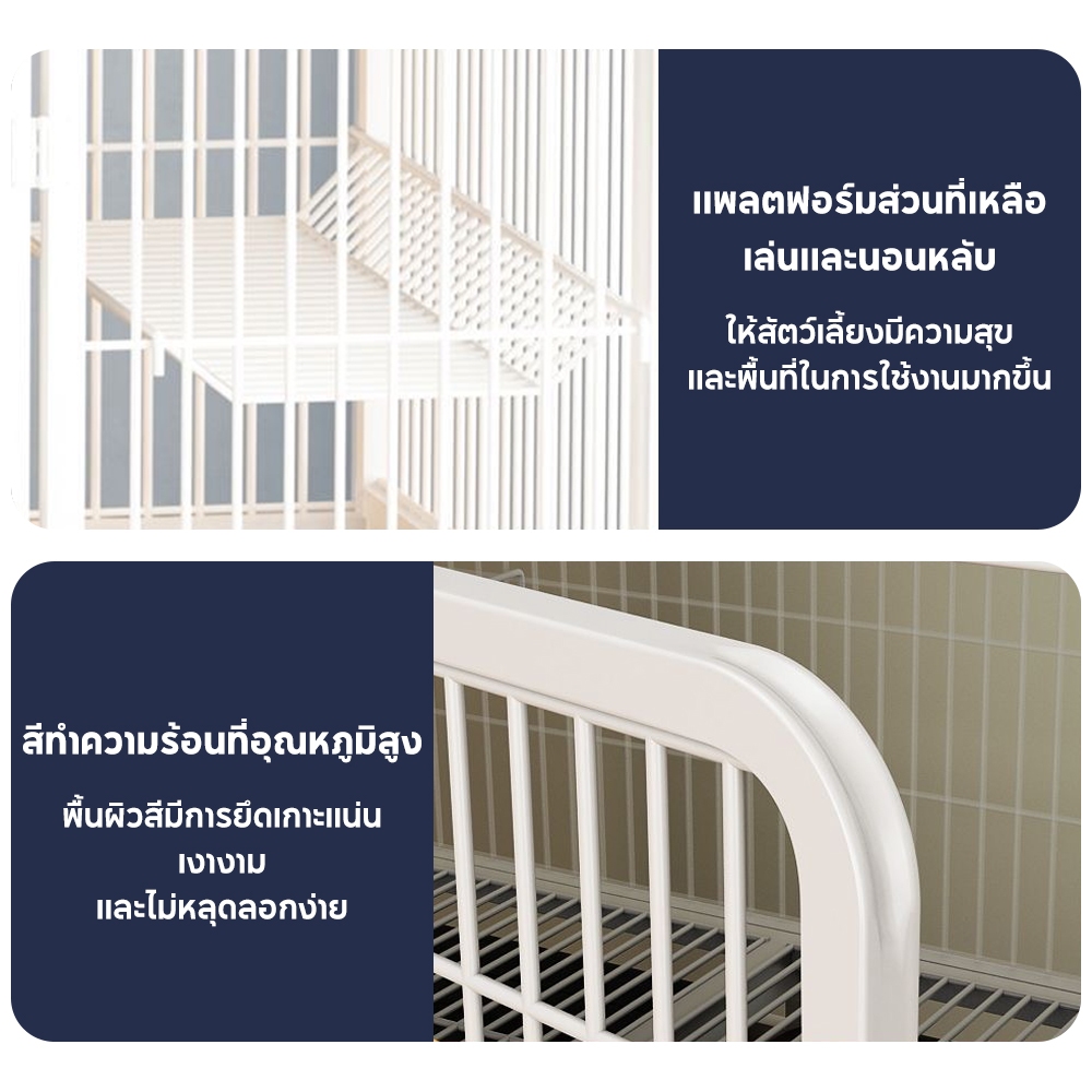 Pawbic🐾กรงแมว กรงสัตว์เลี้ยง DIY กรงแมว3ชั้น กรงสุนัข กรงผสมพันธุ์ หลายชั้น แข็งแรง ทนทาน ประกอบง่าย มีล้อและพาเลท รูปที่ 5