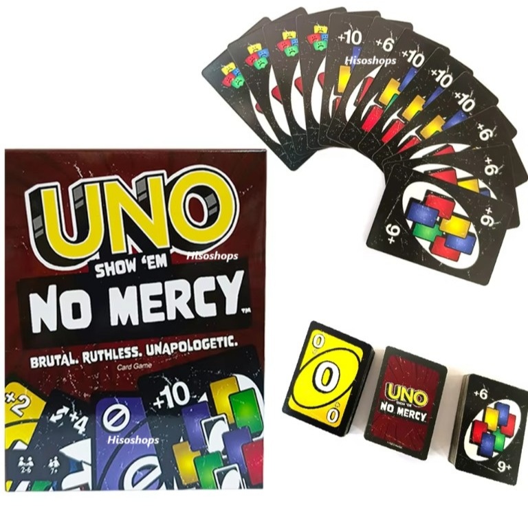UNO NO MERCY เกมส์อูโน่โนเมอร์ซี่ กล่องกระดาษแบบใหม่กล่องใหญ่ เกมส์ในวงเหล้าสนุกๆเหมาะสำหรับเล่นหลายคน
