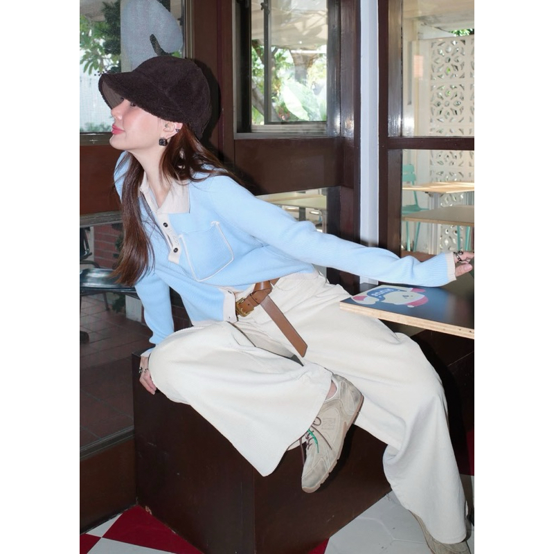 พร้อมส่ง 📮!! Loonny store : yejin cardigan สี sky