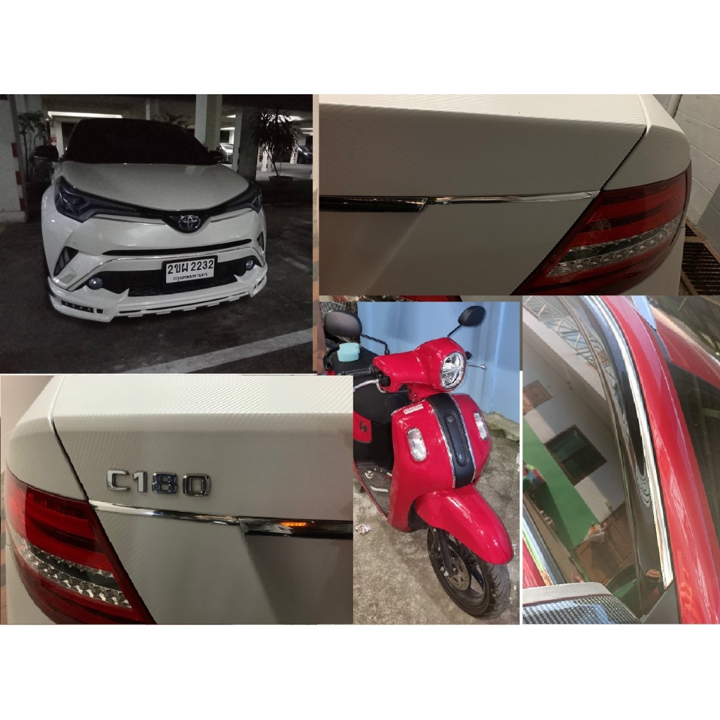 🎉ส่งจากร้าน 🇹🇭ในกทม. แถบยางโครเมียมสีเงินสำหรับแต่งรถ(รุ่นติดกาว3M) 4 มม.,6 มม.สำหรับแต่ง ขอบประตู กันชน คิ้ว กันสาด ฯลฯ - รูปที่ 6