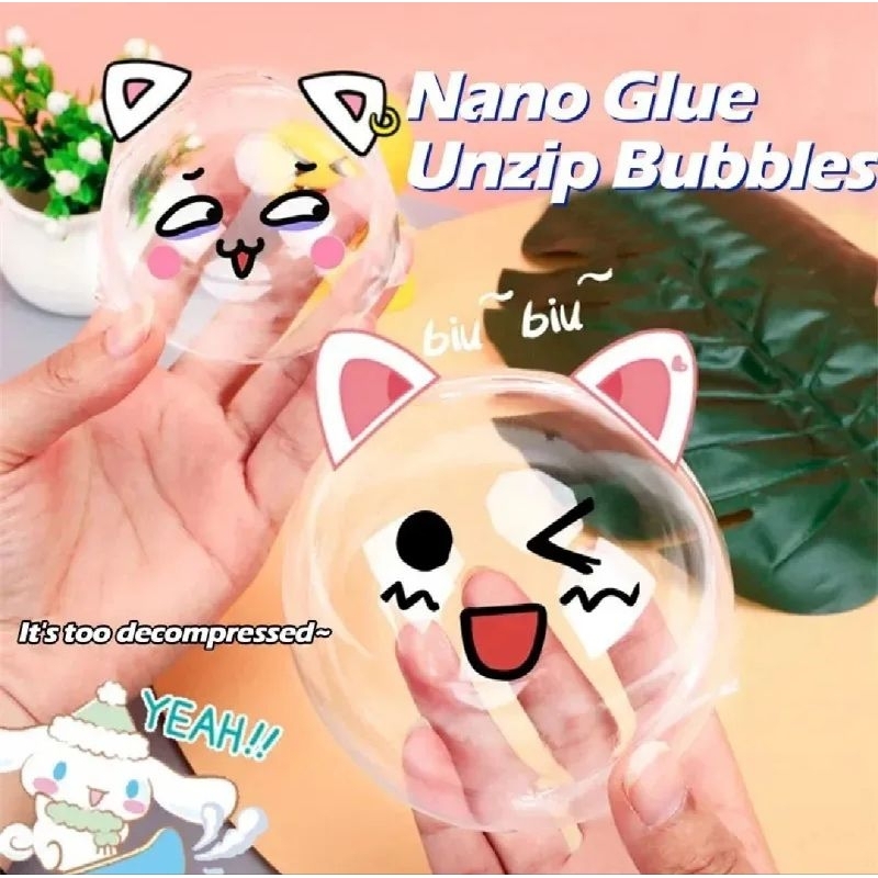 พร้อมส่ง เทปกาวนาโน แบบใส สองด้าน อเนกประสงค์ สําหรับเป่าฟองสบู่ **คละสี**