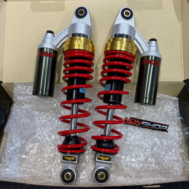 โช้คหลังSHOWA CB1300 สตัททอง งานเหมือน สูง340มิล สปริงแดง