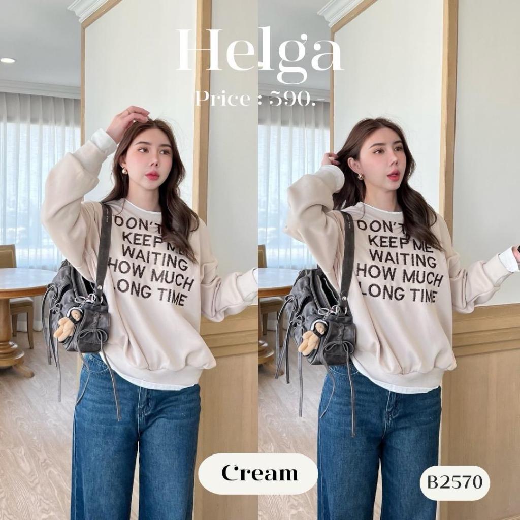 เสื้อแขนยาวสเวตเตอร์ ดีเทลแต่งเชิ้ตด้นใน Clothing ผู้หญิง  B2570 l HELGA - รูปที่ 5