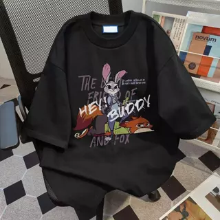 เสื้อยืดลายน่ารัก ผ้าคอตตอนหนา220แกรม เนื้อผ้าคอตตอลแท้ CM104 สีไม่ตกเนื้อผ้าดี ตัดเย็บดี