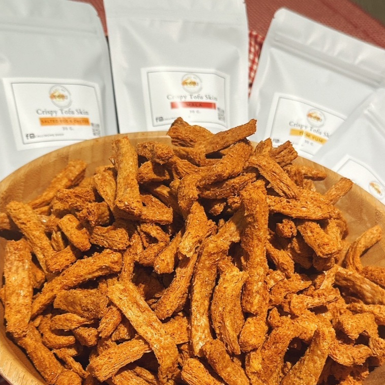 ฟองเต้าหู้กรอบ  โปรตีนสูง โฮมเมด 5 รสชาติ Call me...TOFU  Crispy Tofu Skin   Homemade