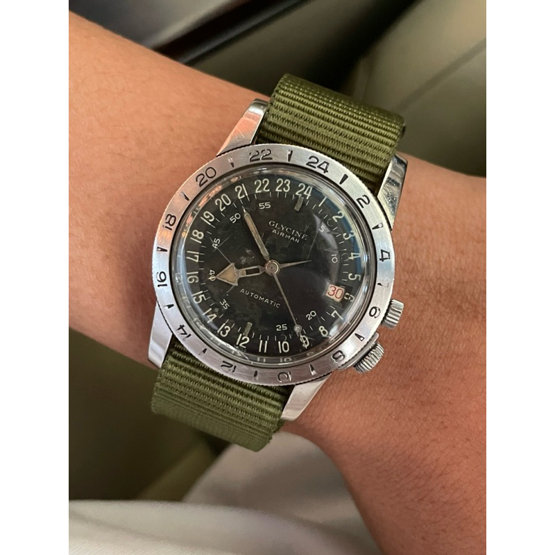 Glycine Airman Vintage Automatic True 24 Hour Automatic Watch