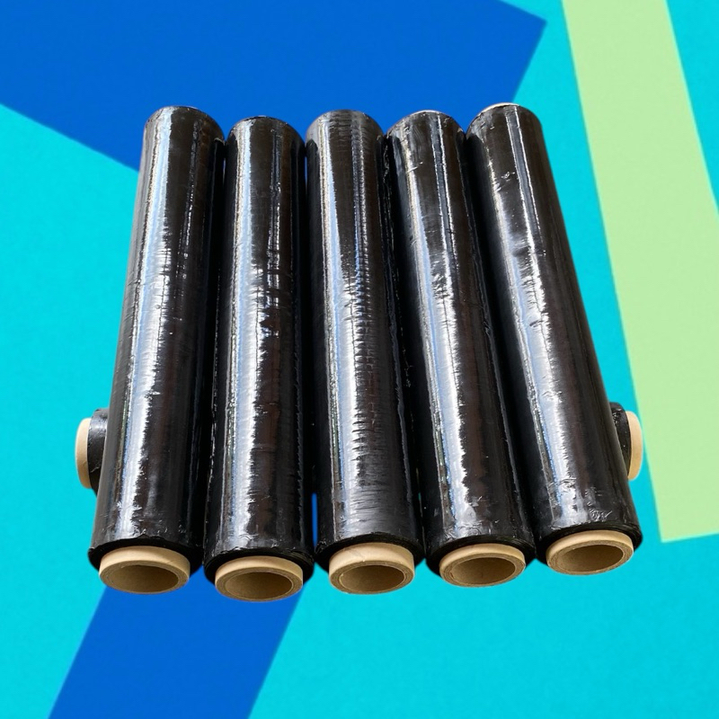 ฟิล์มพันพาเลท ฟิล์มยืด ฟิล์มแรปพัสดุ wrap สีดำ Stretch Film Black (1 ม้วน)