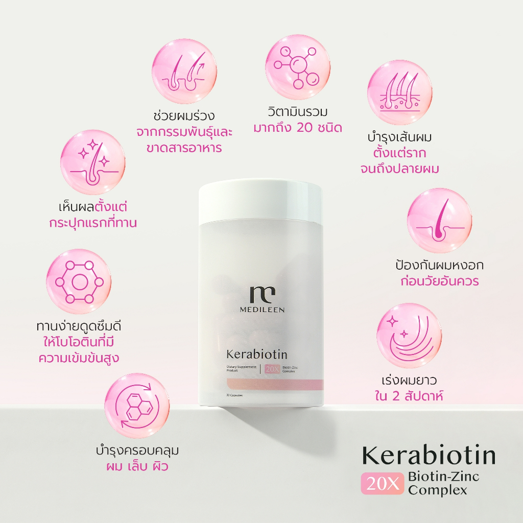 Kerabiotin by Medileen วิตามินบำรุงเส้นผม