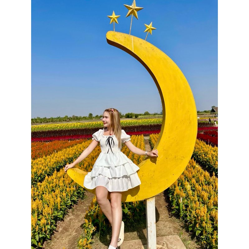 Miilyn dress. ยาว 30นิ้ว ไหล่ยืดได้