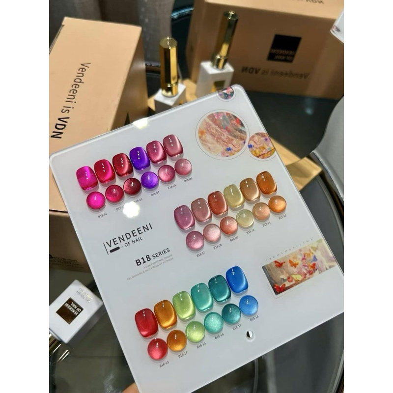 สีลูกแก้ว 18 สีพร้อมส่งแถมชาร์ท