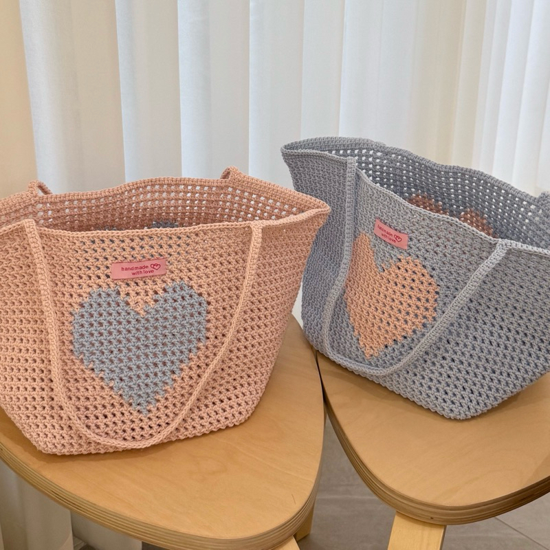 • ᵕ mesh big bag heart 🎒🎄🪒✨
