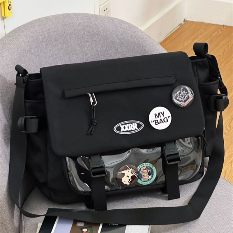 กะเป๋าสะพายโปร่งใส กระเป่าไนลอน สําหรับผู้ชาย และผู้หญิงกันน้ำ - รูปที่ 4