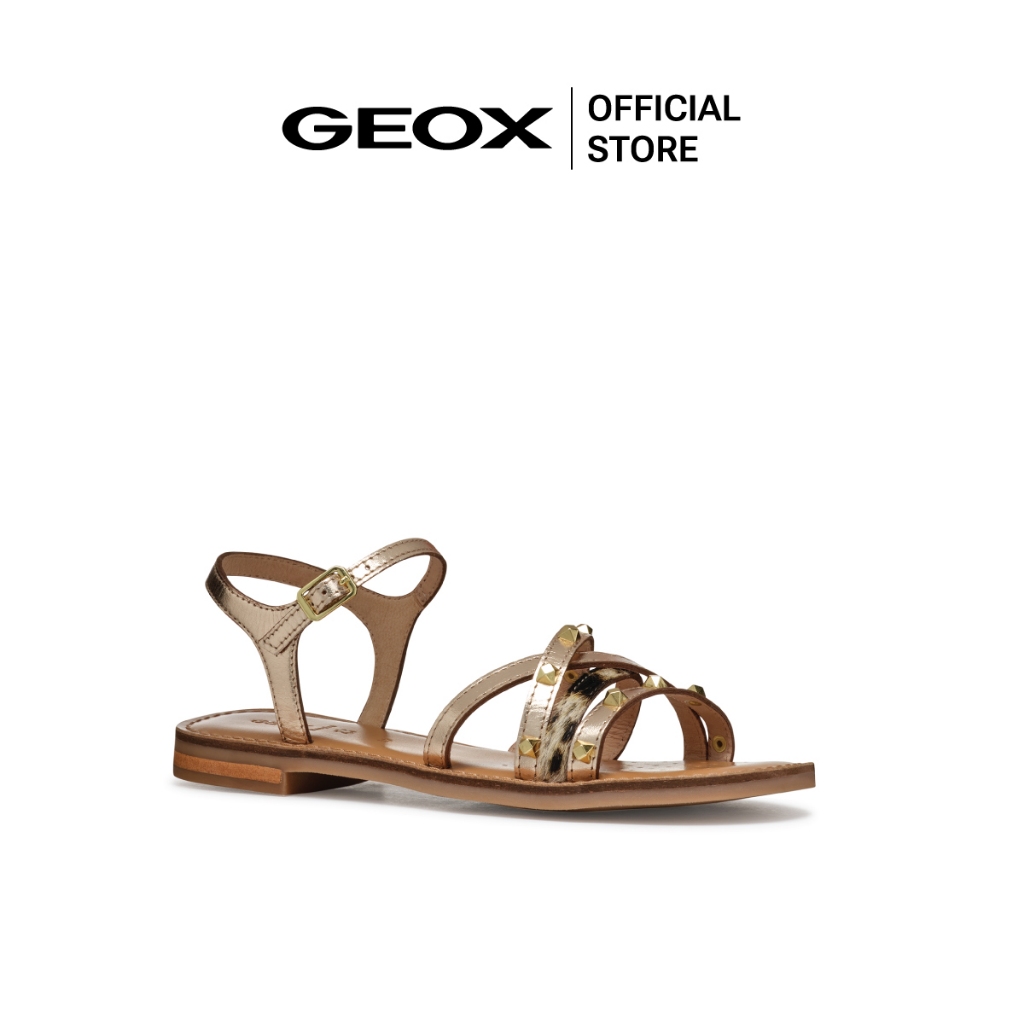 GEOX รองเท้าแตะผู้หญิง รุ่น D MADDALUSIAC - LT GOLD SS25 (D55YMDC2012F_S5GDXX)