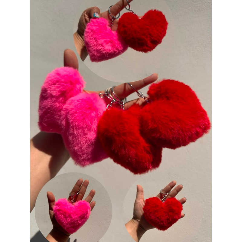 ❤️พร้อมส่ง🇹🇭❤️พวงกุญแจหัวใจขนนุ่ม❤️วาเลนไทน์&ปัจฉิม