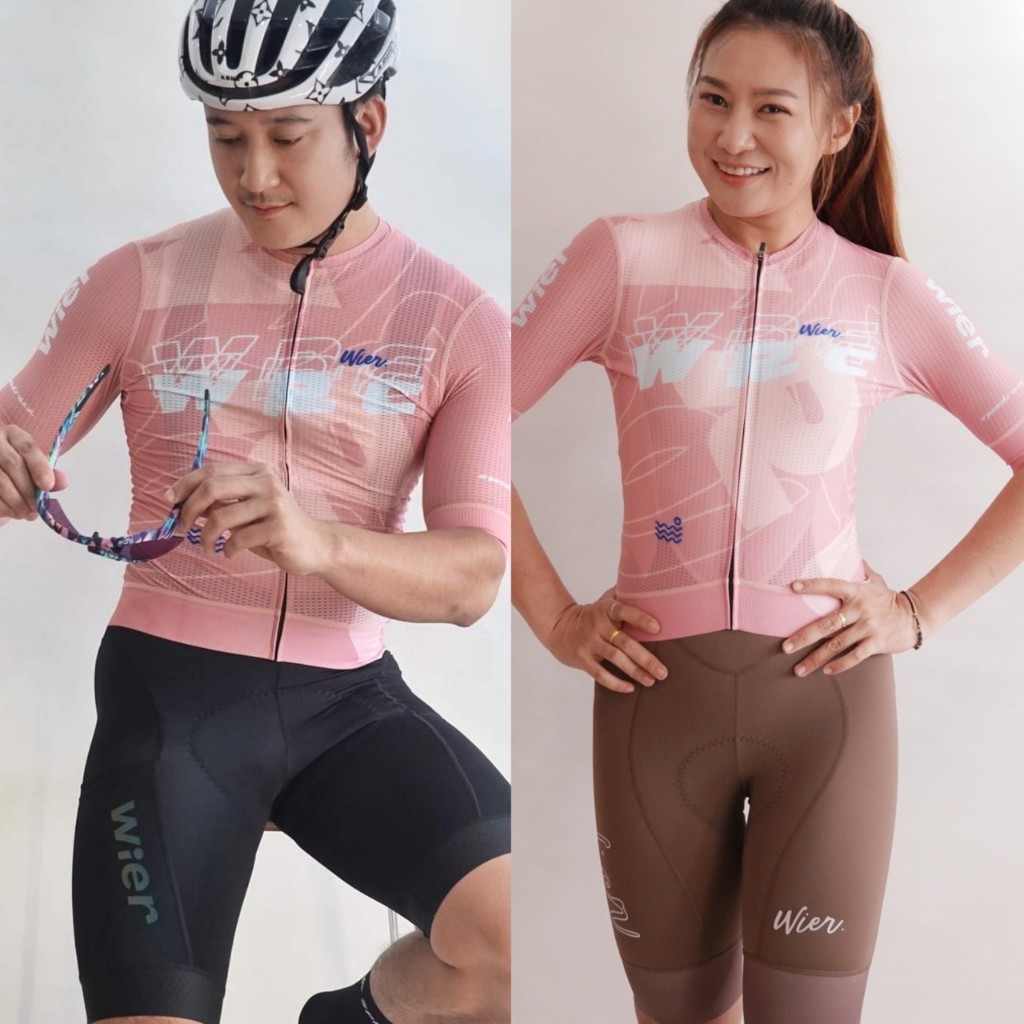 WRC Speedrace jersey : Salmon เสื้อปั่นจักรยาน แอโร่ว กระชับ superdry ใส่ได้ทั้ง ช/ญ UV protection , Light Wight