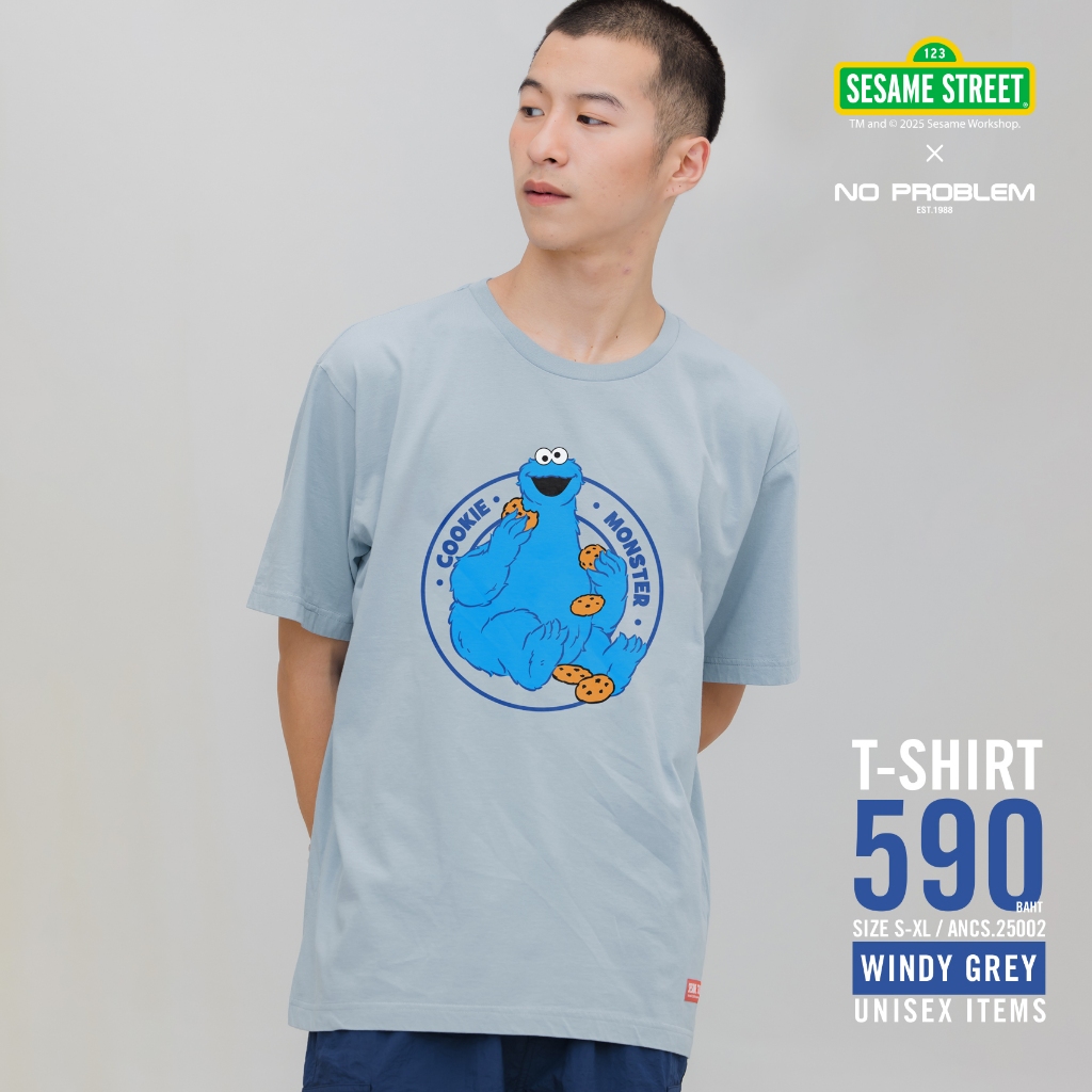 New เสื้อยืด SESAMEคอกลม ANCS.25002 -  SESAME STREET T- SHIRT