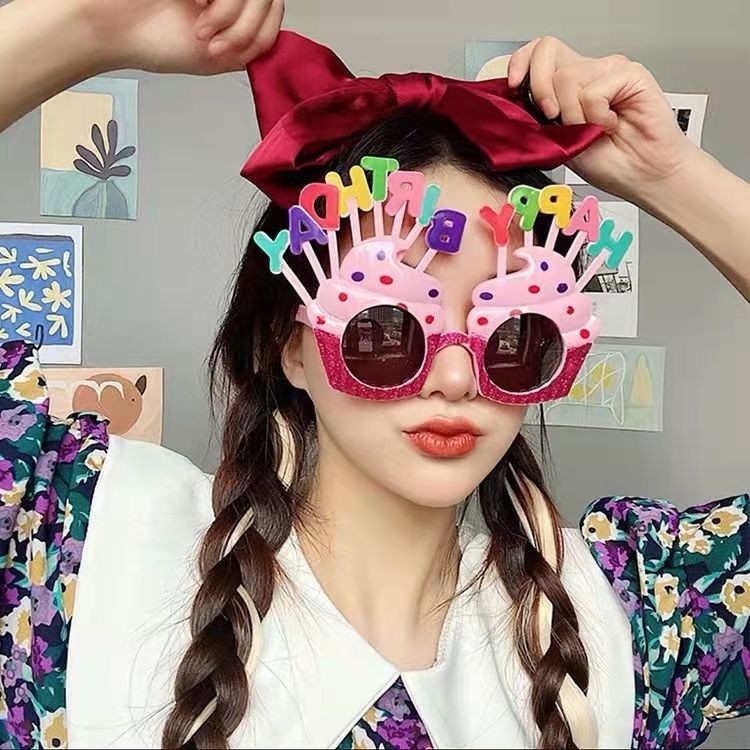 Sunglasses party glasses แว่นตาปาร์ตี้  แว่นตา แว่นตากันแดดหญิงแว่น ราคา ถูกที่สุด ดีลบีเคเค แกลเลอรีภาพที่ 9