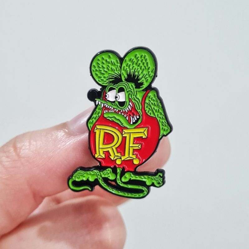 Enamel Pin / Brooch / Badge พิน เข็มหมุดโลหะ ลาย Rat Fink หนูผี