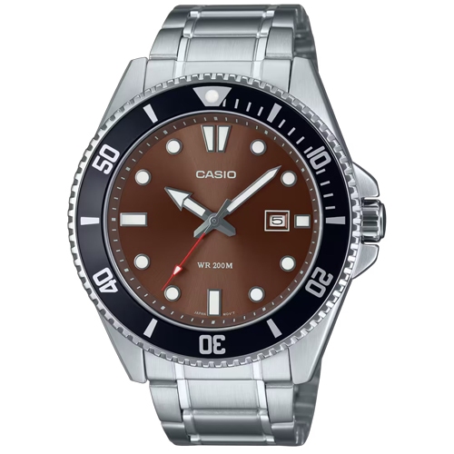 CASIO นาฬิกาข้อมือผู้ชาย สายแตนเลส รุ่น MDV-107D,MDV-107D-5A