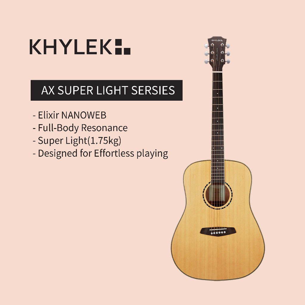 กีต้าร์ กีต้าร์โปร่ง อคูสติก กีต้าร์อคูสติก KHYLEK Guitar Acoustic Guitar เริ่มต้น ฝึกหัด มืออาชีพ