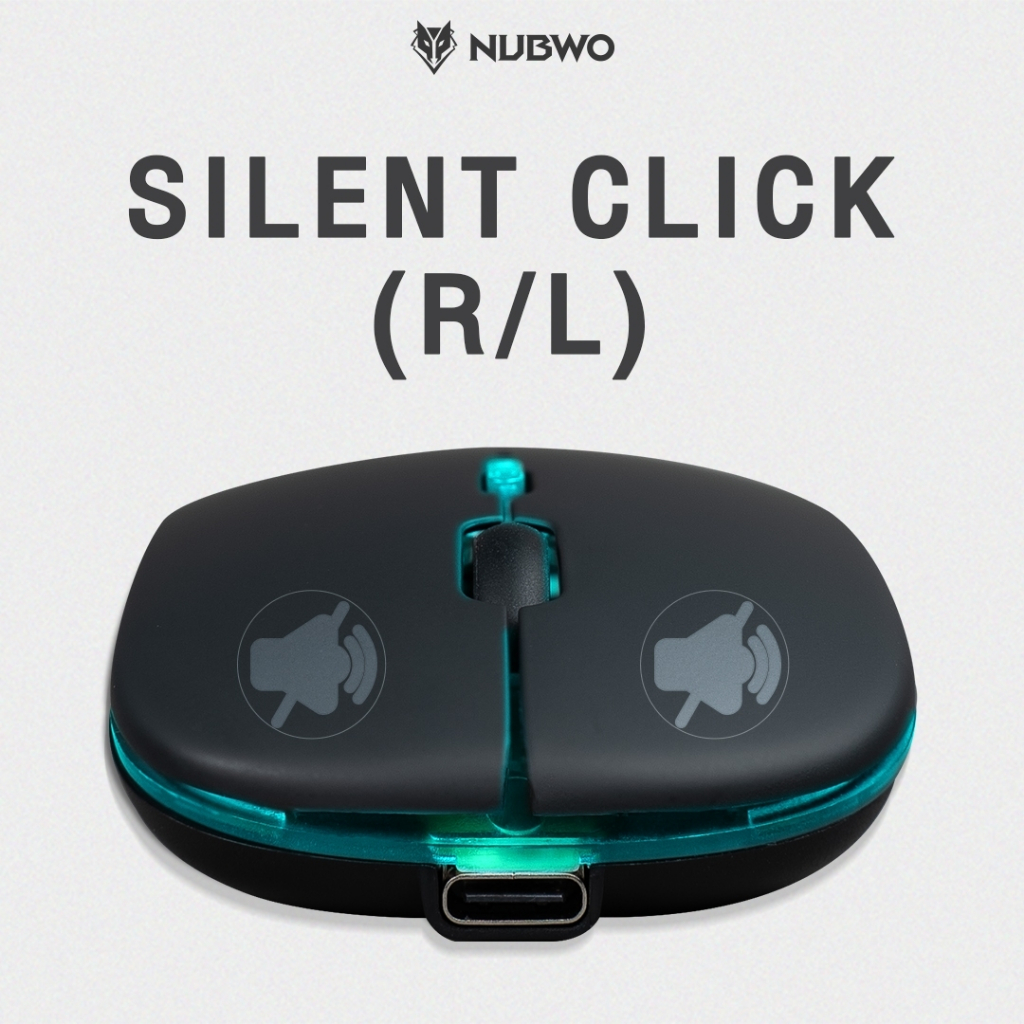 [สินค้ารับประกัน 1 ปี] Nubwo NMD-07 Mouse Dual Mode Wireless Bluetooth เมาส์ไร้สาย เสียงเงียบ ไวเลสบลูทูธ ขนาดกะทันรัด
