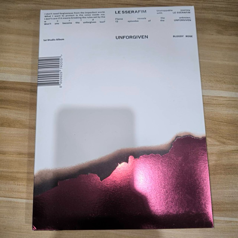 LE SSERAFIM Album Unforgiven ver. bloody rose Kazuha + weverse global อัลบั้มมือสองสภาพดีของครบ
