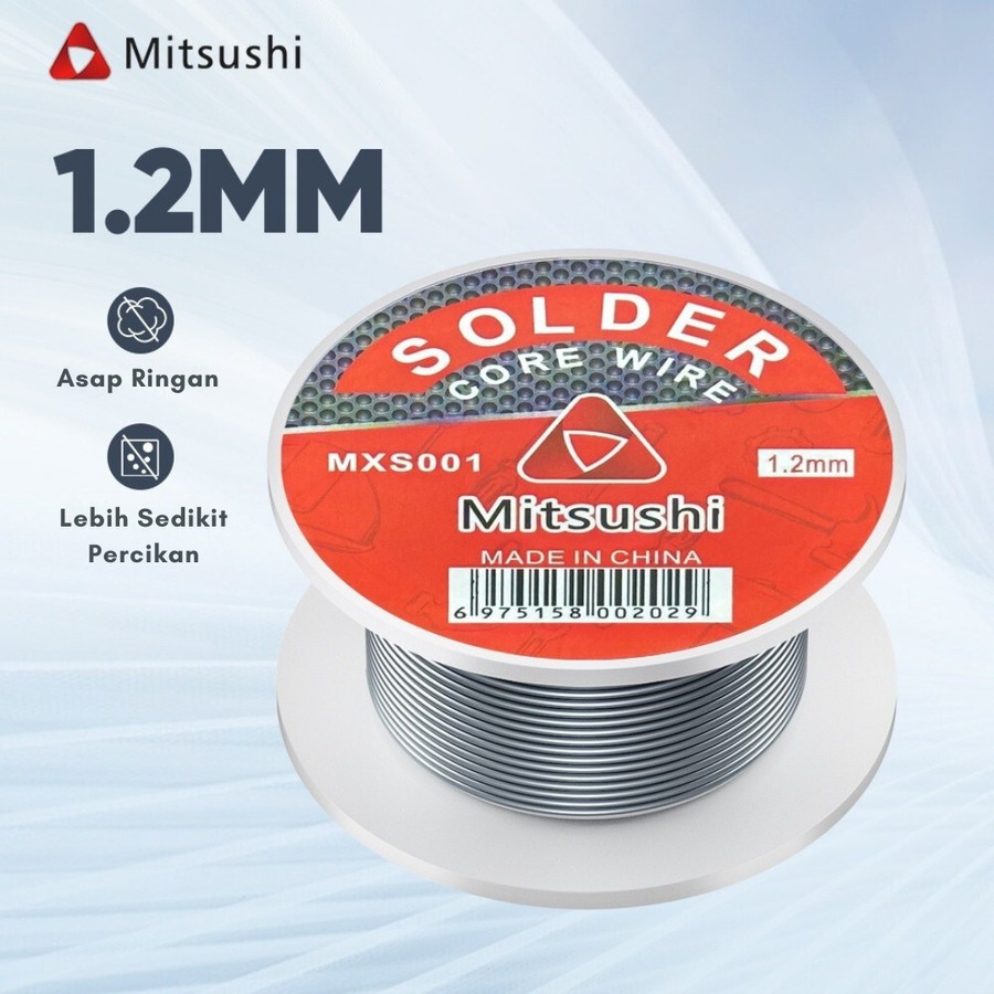Mitsushi ลวดบัดกรีดีบุก ตะกั่วบัดกรี สายบัดกรี ขนาด 1.2 มม. ยาว 3 ม. ม้วนสายบัดกรี