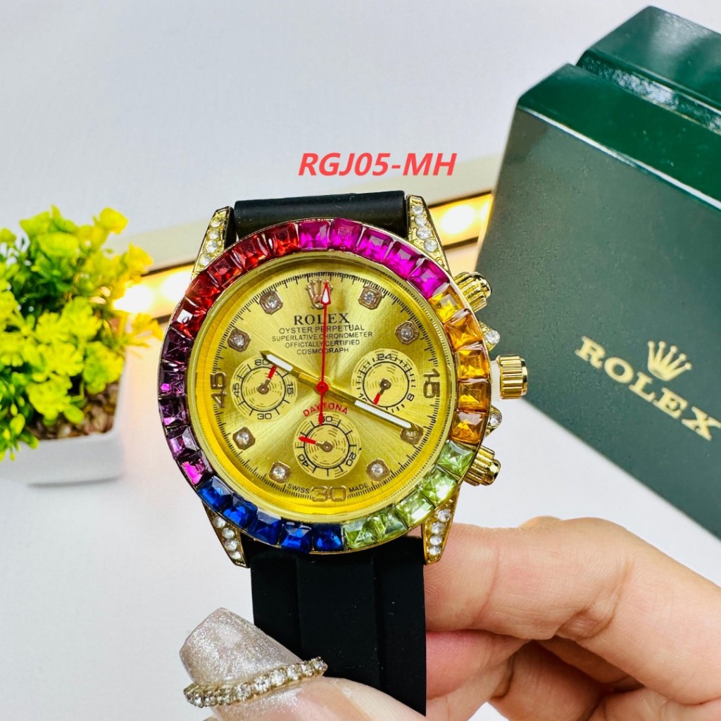 นาฬิกา cross ผู้ชายนาฬิกาปฏิทินแฟชั่นอย่างซิลิโคน rolex