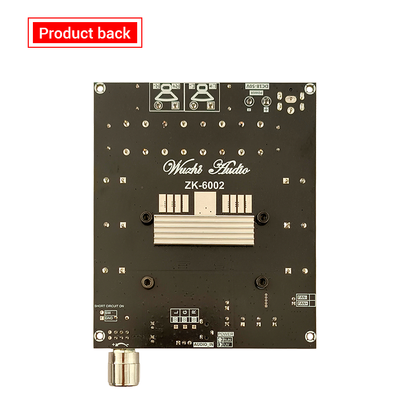 แท้  zk 6002 แอมป์ขับซับบลูทูธ กำลัง600+600วัตต์ TPA3255 DC 18-50V  แอมป์จิ๋วขับซับ  zk-6002 ขับซับเบส แอมป์จิ๋ว2.0