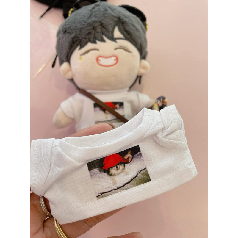 idoldoll ตุ๊กตาbts เสื้อตุ๊กตา 10/15 cm. ลาย v bts