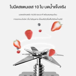 CAMEL เครื่องปั่นน้ำผลไม้พกพา เครื่องปั่นอเนกประสงค์ แก้วปั่นผลไม้ 10ใบมีด 400ml juicer